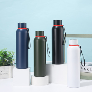 Bouteille d'eau portable en acier inoxydable, thermos isotherme avec cordon, logo personnalisé, gourde de voyage pour sports de plein air - Product Image 3