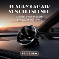 Diffuseur d'huiles essentielles de luxe pour voiture en alliage de zinc haut de gamme, design ondulé, clip parfumé pour voiture, accessoires de parfum automobile OEM
