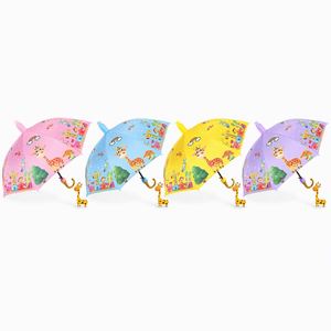 Nouvelle Arrivée Parapluie Droit pour Enfants avec Logo, Motif Girafe Zoo Multicolore 8 Baleines, Promotion en Gros - Product Image 1