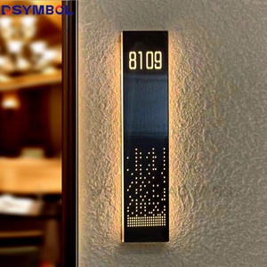 NUEVO 2025 DSYMBOL Placas Electrónicas de Madera Inteligentes <span class=keywords><strong>para</strong></span> Puertas de Hotel y Casa, con Número LED, Señalización DND y Timbre - Product Image 5
