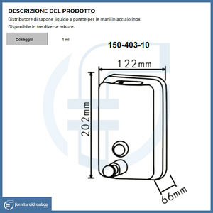 Distributeur de savon mural moderne en acier inoxydable de 1,0 L pour la maison, la salle de bain, l'hôtel, les toilettes, capacité de 500 ml - Product Image 2