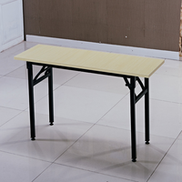 Table pliante moyenne 100 * 60CM, mobilier de bureau, fourniture d'usine moderne, bon prix, table pliante pour ordinateur portable, bureau pliable en bois