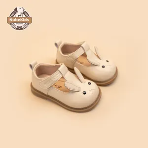 Nieuwe Aankomst Pasgeboren Babyschoenen Leren Kleine Konijn Prinsessenschoenen Baby Casual Schoenen Met Zachte Zolen