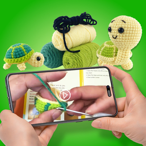 Cadeau artisanal de <span class=keywords><strong>vacances</strong></span> : kit de crochet de tortue pour enfants et adultes - Ensemble d'activités de bricolage festif avec 2 couleurs, parfait pour le plaisir saisonnier - Product Image 6