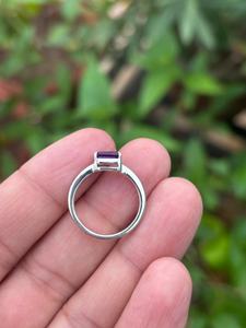 <b>Emerald</b> Cut Amethyst <b>Ring</b> – Sterling <b>Silver</b> February Birthstone <b>ring</b> in wholesale price collection - Product Image 6