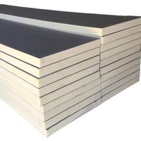 Panneau sandwich en laine de roche avec bordure scellée en polyuréthane ignifuge A1, panneau isolant pour mur extérieur industriel courbé et plat