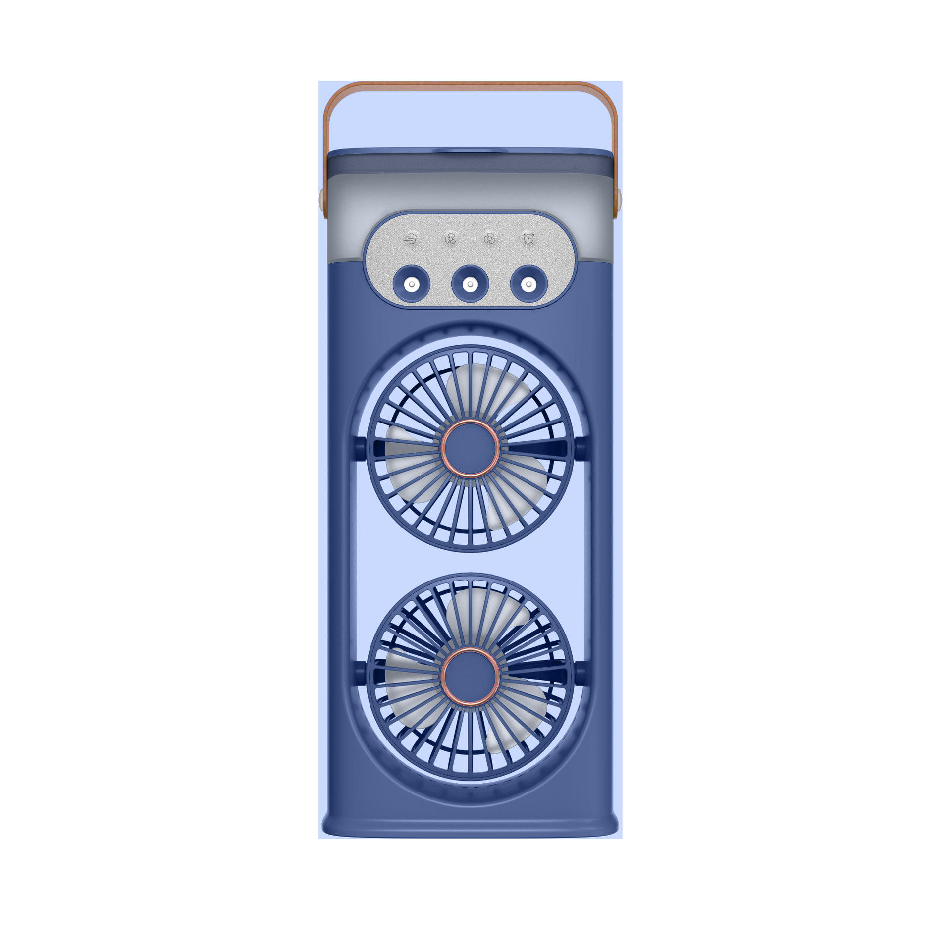 Ventilateur de pulvérisation à double tête SL617 (pulvérisation à 3 trous)-Bleu