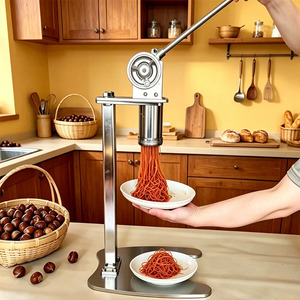 Machine à glace artisanale professionnelle manuelle pour gelato et nouilles glacées, avec fonction de pressage et de préparation de coupes de glace <span class=keywords><strong>en</strong></span> forme de châtaigne - Product Image 1