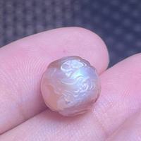 Perles d'eau douce rondes de 10 mm, de couleur naturelle, sculptées, pour la fabrication de colliers et de bracelets