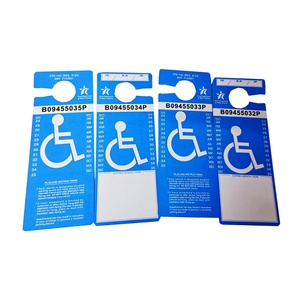 Diseño personalizado Tamaño personalizado Etiqueta de estacionamiento Oficina de correos de Texas Plástico PVC Permiso de discapacidad - Product Image 1