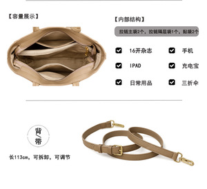 <b>Large</b> Capacity Fashionable Women Genuine Leather <b>Shoulder</b> Handbags Tote <b>Bags</b> for Women Ladies - Product Image 2