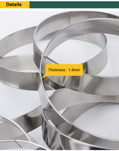 Homesun Acier Inoxydable Pâtisserie Cuisson <span class=keywords><strong>Cercle</strong></span> Crêpe Moule Anglais Muffin Anneau Cookie Biscuit Cutter Rond Gâteau Moule Anneau Ensemble - Product Image 4