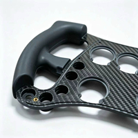 Volant de course F1 professionnel pour simulateur de course, face en fibre de carbone forgée, compatible avec Fanatec / Logitech