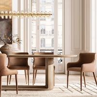 Chaises de salle à manger de luxe, cadre en acier recouvert de cuir de qualité supérieure, fauteuil inclinable en cuir pour salle à manger de villa