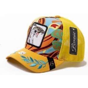 Cappello Trucker Bonnie in Tessuto a Rete, Regolabile, 6 Pannelli, Design Ricamato Casual, Unisex per Primavera Estate - Product Image 1