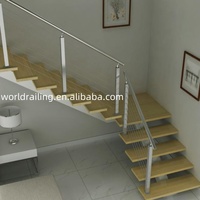 Escalier en L moderne YL METAL avec garde-corps en verre ou en fil d'acier, design élégant pour la maison ou le bureau