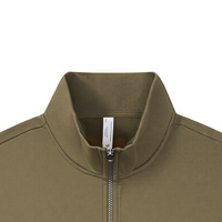 Veste zippée vintage américaine à col montant en molleton bouclette coupe ample pour hommes – Sweats à capuche et pulls