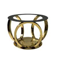 Base de table ronde dorée, pied de table moderne de luxe en acier carbone pour salle à manger, hôtel, restaurant