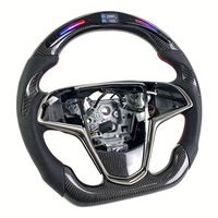 Amélioration de l'intérieur de la voiture, volant personnalisé en fibre de carbone adapté aux Cadillac SRX ATS CTS XTS CT