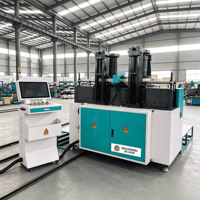 Máquina curvadora de rodillos servo-hidráulica de 3 ejes con potencia de 22KW, conformadora de secciones CNC para procesamiento de puertas y ventanas de aluminio con puente de calor rotundo.