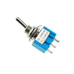 สวิตช์แบบโยก 3 ขา Mts ขนาดรู 6 มม. 2 ตำแหน่ง สีฟ้า สำหรับเปลี่ยนซ่อม - Product Image 2