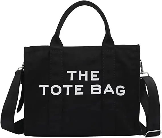 2022 Custom Logo Travel Umhängetasche Handtasche schützen schwarze Frauen tasche Canvas Tote Bag