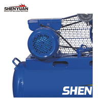 SHENYUAN Flux d'air lubrifié alternatif Craftsman Piston à entraînement par courroie Mini compresseur d'air 60L réservoir