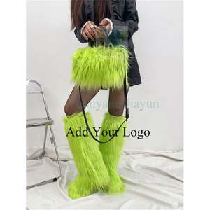 Autumn and Winter New pink Fur Tassel Ankle <strong>Boots</strong> Pointed High Heel Over the Knee <strong>Boots</strong> Women's Sexy High Heel Thigh High <strong>Boots</strong> - Product Image 4