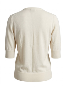 Cárdigan Casual de Verano para Mujer, Manga Corta, Cuello Redondo, Cierre con Botones, 65% Viscosa, 35% Nailon, Grosor Estándar - Product Image 3