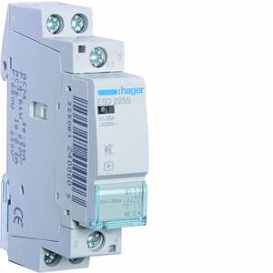 ESD225S Personalizzabile con Contattore Hager Silenzioso 2 NO 24 V AC 25 A Modulo 1 DIN - Product Image 1