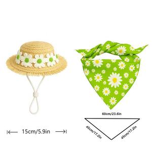 Disfraz de Ganso para Porche, Decoración Primaveral, Adorno de Ganso para Puerta o Galería, Sombrero de Paja y Pañuelo con Margaritas - Product Image 2