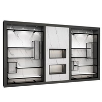 Nakashima personnalisé élégant vitrine en verre pour cosmétiques chaussures lumière LED pour bureau Studio magasin de chaussures support accessoire affichage