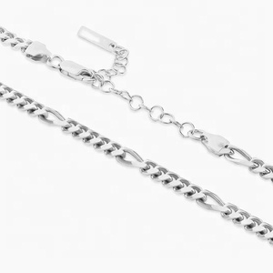 Cadena de Eslabones Figaro de Plata de Ley 925, Joyería de Moda, Cadena Figaro Unisex, Collar Italiano para Hombre y Mujer - Product Image 4
