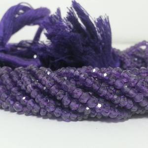 Création de bijoux, pierres d'améthyste africaine naturelle facettées de 4 mm et 5 mm, brins de pierres précieuses, pierres semi-précieuses violettes IGI - Product Image 3