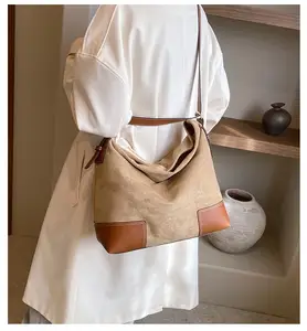 Vendita calda 2024 nuove <span class=keywords><strong>borse</strong></span> da donna autunno e inverno <span class=keywords><strong>borse</strong></span> da donna <span class=keywords><strong>Vintage</strong></span> in finta pelle scamosciata <span class=keywords><strong>borse</strong></span> da donna di grande capacità - Product Image 1