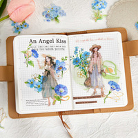 50 autocollants PET par paquet, série Starry Flower Charm, autocollants décoratifs rétro pour carnets et albums DIY sur le thème des plantes et des fleurs