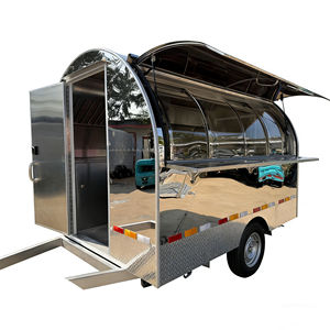 Chariot mobile à glace et à restauration rapide à 4 roues en acier inoxydable avec finition miroir et chauffage intégré - Product Image 1