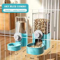 Distributeur automatique d'aliments par gravité pour animaux domestiques Cage en plastique suspendue pour chiens chats lapins chinchillas furets