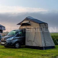 Tenda Atap Oxford Soft Shell Empat Musim untuk 4 Orang, Tahan Air, Ringan, Buka Cepat, Lipat, Berkemah, 4WD SUV, Skylight
