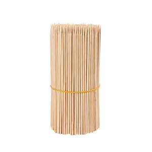 Hot Sale Sturdy Bamboo Barbecue Kebab Skewers Wooden Disposable Sticks for BBQ Grills Outdoor and Plants stakes