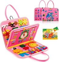 Libro Sensorial de Fieltro para Niños Pequeños, Tablero de Habilidades para la Vida, Juguetes Educativos Preescolares