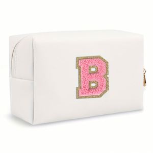 Custom Logo 26 Embroidered Letters Cosmetic <b>Bag</b> Women's Octagon <b>Toiletry</b> <b>Bag</b> Large Capacity <b>Travel</b> Storage Clutch <b>Bag</b> - Product Image 2