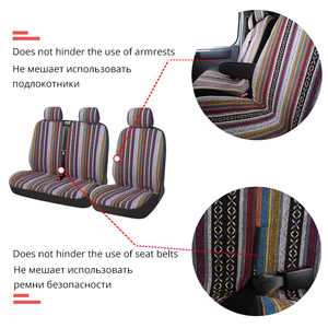 1+2 Universal <strong>Seat</strong> <strong>Covers</strong> Stripe Car Universal <strong>Seat</strong> <strong>Cover</strong> for VW T4 <strong>Vivaro</strong> Opel <strong>Vivaro</strong>, Fit Universal Transporter/van 2+1 ADL - Product Image 4