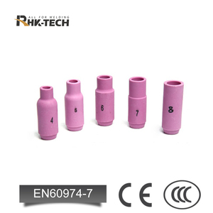 Phụ tùng mỏ hàn <span class=keywords><strong>Tig</strong></span> chuyên nghiệp, cốc gốm alumina hồng RHK 10N44 đến 10N50 dùng cho hàn và hàn nối - Product Image 2