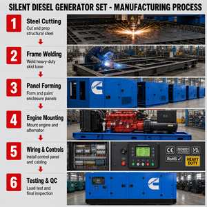 เครื่องกำเนิดไฟฟ้าดีเซลแบบพกพาขนาด 15kW 20kW 25kW 30kW เงียบพิเศษ พร้อมระบบ ATS สำรองไฟ 3 เฟส 50/60Hz สำหรับไซต์ก่อสร้าง - Product Image 6