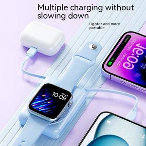 Fabrik preis PD 22,5 W Schnell ladung Magnetische drahtlose Power Bank 10000mAh Typ-C-Anschluss 2-in-1-Ladegerät mit LCD-Display und Kabeln - Product Image 4