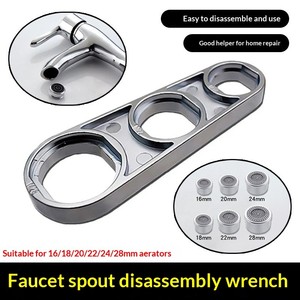 ประแจอเนกประสงค์สำหรับถอดหัวฉีดและตัวเติมอากาศก๊อกน้ำ 6-in-1 รุ่น A39 ผลิตจากเหล็กอัลลอยด์ ไม่สามารถปรับแต่งได้ - Product Image 6