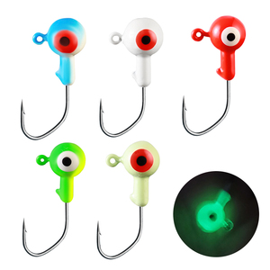 Tête Plombée Luminescente de Mer Strike King Marabou Crappie en 1/32oz, 1/16oz, 1/8oz, 3/16oz, 1/4oz, 3/8oz avec Hameçon Sickle Jigs Lazer Sharp - Product Image 2