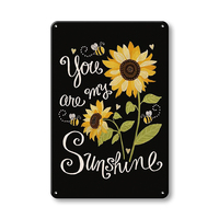 Suministro de fábrica mercado de flores Vintage Retro girasol placas de Metal jardín carteles de chapa arte hogar decorativo regalo cartel