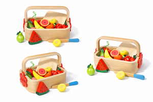 Деревянный развивающий набор игрушек «Фрукты» для ролевых игр, Монтессори-игрушки для детей для домашних игр и дошкольного обучения - Product Image 6